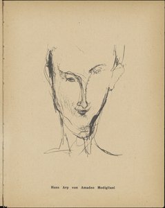 Portret Hansa Arpa 1886-1966, 1916. autorstwa Amedeo Modigliani
