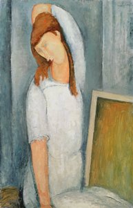 Portret Jeanne Hebuterne (1898-1920) z lewą ręką za głową