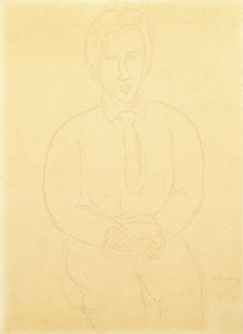 Portret siedzącej Sutyny, 1917 autorstwa Amedeo Modigliani