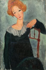 Ruda kobieta. 1917 autorstwa Amedeo Modigliani