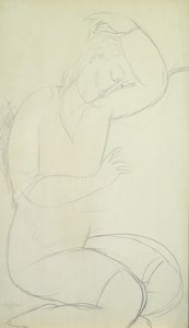 Śpiąca kobieta (ołówek na papierze) autorstwa Amedeo Modigliani