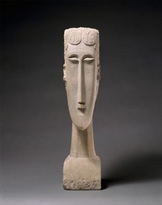 Głowa kobiety, 1912 (wapień) autorstwa Amedeo Modigliani