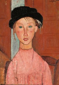 Młoda dziewczyna w berecie, 1918 autorstwa Amedeo Modigliani