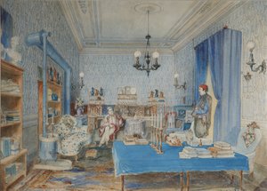 Książę Paweł Pietrowicz Wiazemski w swoim gabinecie w Konstantynopolu, 1850