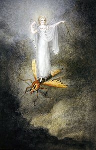 Wróżka ćma, ok. 1860 (akwarela, pióro, czarny tusz) autorstwa Amelia Jane Murray