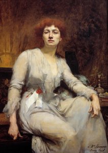 Portret Severine (żona Caroline Remy Guebhard) (1856-1929), dziennikarka socjalistyczna Obraz Amelie Beaury Saurel (? -1924) 1893 nd. 1,2x0,87m. Paryż, Muzeum Carnavalet autorstwa Amelie Beaury Saurel