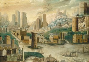 Miasto fantazji autorstwa American 19th Century
