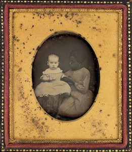 Portret dziecka i młodej kobiety autorstwa American 19th Century