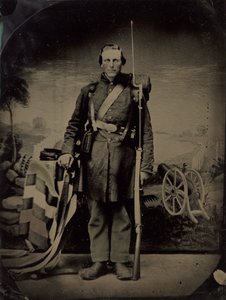 Portret żołnierza wojny secesyjnej autorstwa American 19th Century