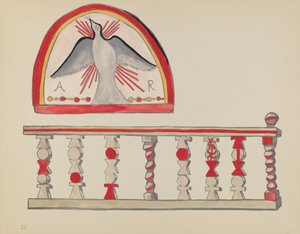 Tabliczka 10: Luneta Ducha Świętego: Z portfolio "Hiszpańskie projekty kolonialne Nowego Meksyku" autorstwa American 20th Century