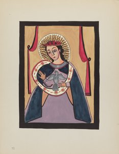 Tablica 11: Zwiastowanie: Z portfolio "Hiszpańskie projekty kolonialne Nowego Meksyku" autorstwa American 20th Century