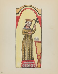 Tablica 12: Święta Rita: Z portfolio "Hiszpańskie wzory kolonialne Nowego Meksyku" autorstwa American 20th Century