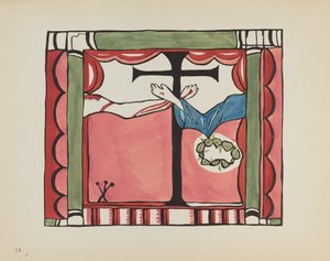 Tablica 14: Ołtarz główny, Chimayo: Z portfolio "Hiszpańskie projekty kolonialne Nowego Meksyku" autorstwa American 20th Century