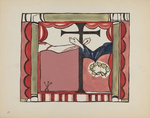 Tablica 14: Ołtarz główny, Chimayo: Z portfolio "Hiszpańskie projekty kolonialne Nowego Meksyku" autorstwa American 20th Century