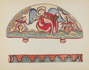 Tablica 15: Stworzenie (Lunette): Z portfolio "Hiszpańskie projekty kolonialne Nowego Meksyku" autorstwa American 20th Century