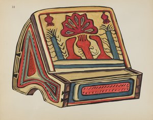 Tablica 18: Stoisko do czytania, Llano: Z portfolio "Hiszpańskie projekty kolonialne Nowego Meksyku" autorstwa American 20th Century