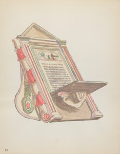 Płyta 19: Stojak do czytania, Chimayo: Z portfolio "Hiszpańskie projekty kolonialne Nowego Meksyku" autorstwa American 20th Century