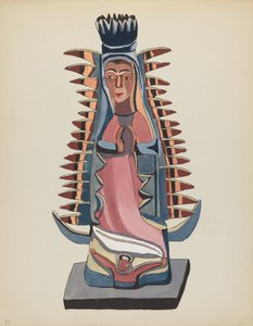 Tablica 31: Matka Boża z Guadalupe: Z portfolio "Hiszpańskie wzory kolonialne Nowego Meksyku" autorstwa American 20th Century
