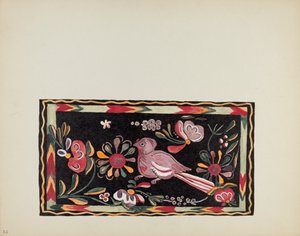 Płyta 44: Malowany projekt skrzyni: Z portfolio "Hiszpańskie wzory kolonialne Nowego Meksyku" autorstwa American 20th Century