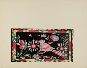 Płyta 44: Malowane wzory skrzyni: Z portfolio "Hiszpańskie wzory kolonialne Nowego Meksyku" autorstwa American 20th Century