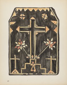 Tabliczka 46: Projekt aplikacji ze słomy: Z portfolio "Hiszpańskie wzory kolonialne Nowego Meksyku" autorstwa American 20th Century