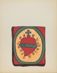 Tablica 50: Najświętsze Serce: Z Portfolio "Hiszpańskie Wzory Kolonialne Nowego Meksyku" autorstwa American 20th Century