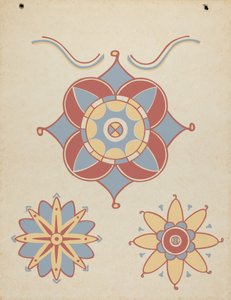 Dekoracja sufitowa San Juan Capistrano Mission z portfolio „Sztuka dekoracyjna hiszpańskiej Kalifornii” autorstwa American 20th Century