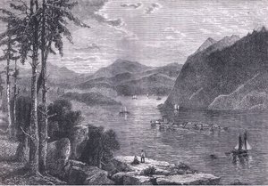 The Hudson Highlands , ilustracja z Cassells History of the United States wydana przez Cassell, Petter & Galpin, c.1900 (lito) autorstwa American English school