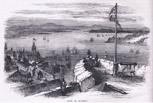 Widok w Quebecu, ilustracja z Cassells History of the United States wydana przez Cassell, Petter & Galpin, c.1900 (litografia) autorstwa American English school
