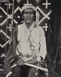Indianin Navajoe (zdjęcie czarno-białe) autorstwa American Photographer (after)