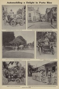Samochodowa rozkosz w Porto Rico (zdjęcie czarno-białe) autorstwa American Photographer (after)