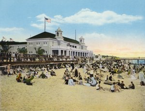Bathing Beach and Casino, Palm Beach, Floryda (zdjęcie) autorstwa American Photographer (after)