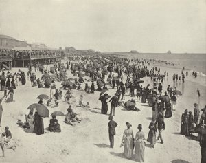 Plaża w Atlantic City, New Jersey (zdjęcie czarno-białe) autorstwa American Photographer (after)