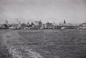 Kalifornia: panorama San Francisco z promu Southern Pacific (zdjęcie czarno-białe) autorstwa American Photographer (after)
