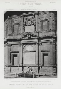 Fontanna kasyna w Villa Di Papa Giulio, Rzym, Włochy (zdjęcie czarno-białe) autorstwa American Photographer (after)