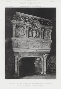 Kominek: Chateau De St Ouen, Chemaze, Mayenne, Francja (zdjęcie czarno-białe) autorstwa American Photographer (after)