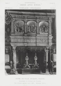 Kominek: Hotel De Ville, Orlean, Francja (zdjęcie czarno-białe) autorstwa American Photographer (after)