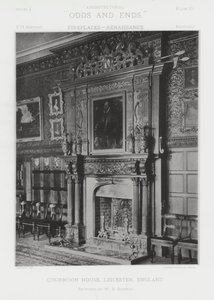 Kominek: Quorndon House, Leicester, Anglia (zdjęcie czarno-białe) autorstwa American Photographer (after)