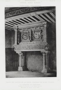 Kominek: Sala Straży Królowej, Chateau De Blois, Francja (zdjęcie czarno-białe) autorstwa American Photographer (after)