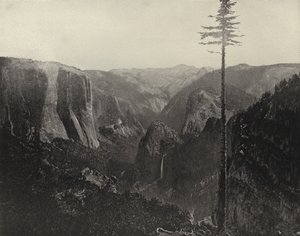 Widok ogólny Yosemite Valley w Kalifornii (zdjęcie czarno-białe) autorstwa American Photographer (after)