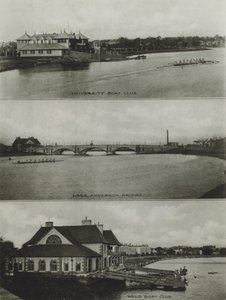 Harvard University: University Boat Club, Larz Anderson Bridge, Weld Boat Club (zdjęcie czarno-białe) autorstwa American Photographer (after)