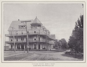 Jamestown, NY: Pickard House, Bemus Point (zdjęcie czarno-białe) autorstwa American Photographer (after)