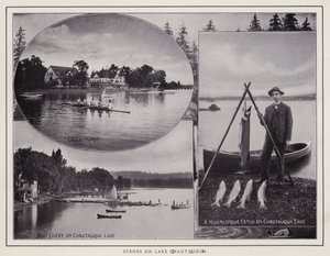 Jamestown, NY: Sceny nad jeziorem Chautauqua (zdjęcie czarno-białe) autorstwa American Photographer (after)