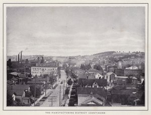 Jamestown, NY: The Manufacturing District (zdjęcie czarno-białe) autorstwa American Photographer (after)