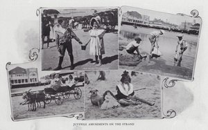 Rozrywki dla nieletnich na plaży (zdjęcie czarno-białe) autorstwa American Photographer (after)
