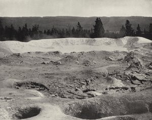 Mammoth Paint Pots, Yellowstone Valley, Wyoming (zdjęcie czarno-białe) autorstwa American Photographer (after)