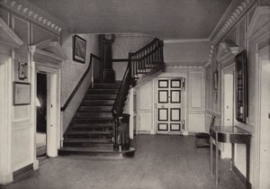 Mount Vernon: Wnętrze rezydencji, sala centralna (zdjęcie czarno-białe) autorstwa American Photographer (after)