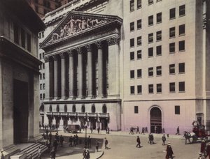Nowy Jork: JP Morgan and Co; Giełda Papierów Wartościowych w Nowym Jorku (zdjęcie) autorstwa American Photographer (after)