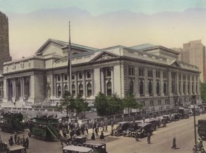 Nowy Jork: Biblioteka Publiczna, Piąta Aleja i West 42nd Street (zdjęcie) autorstwa American Photographer (after)