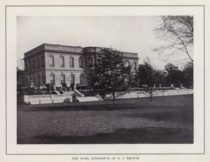 Newport, Rhode Island: Wiązów, rezydencja EJ Berwina (zdjęcie czarno-białe) autorstwa American Photographer (after)